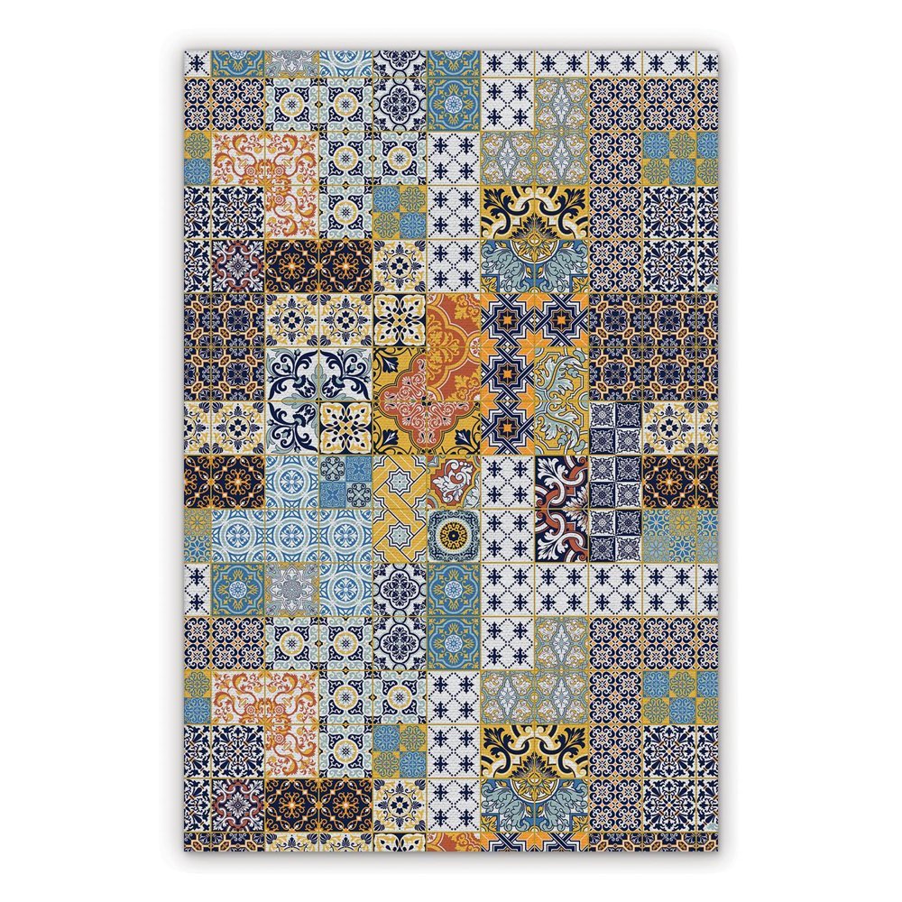 Dywan winylowy patchwork azulejos