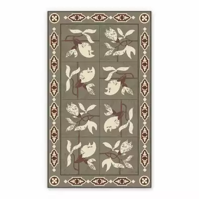 Dywan winylowy kwiaty azulejos