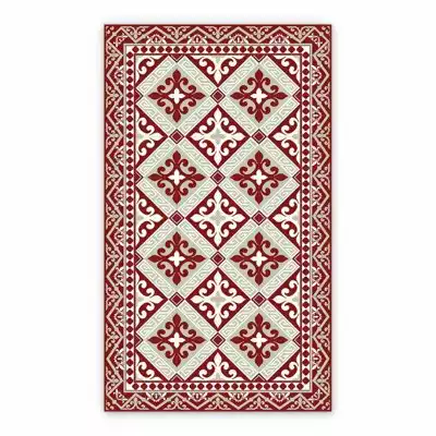 Dywan winylowy wzór azulejos ornament romby