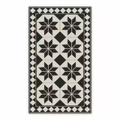 Mata winylowa geometria kwiaty romby