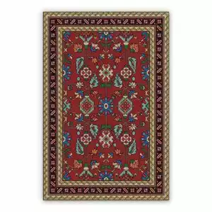 Mata winylowa abstrakcja kwiaty liście