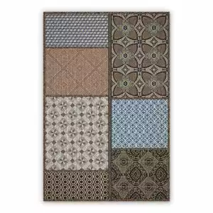 Mata winylowa patchwork abstrakcja kolorowy