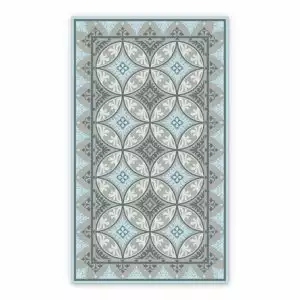 Dywan winylowy Okrągłe beżowe szare kafelki