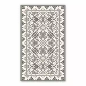 Dywan winylowy beżowe okrągłe kafelki