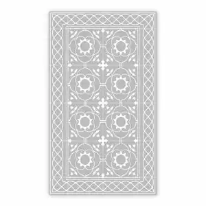 Dywan winylowy kafelki kwiaty