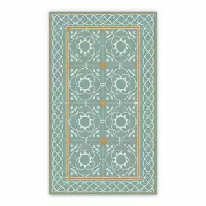 Dywan winylowy kafelki kwiaty