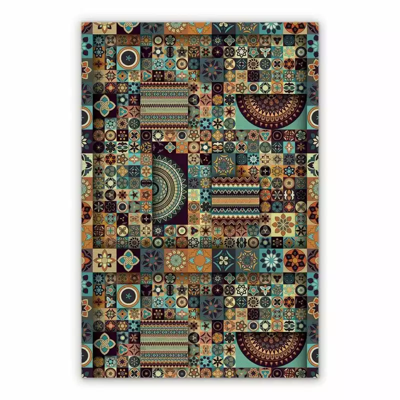 Dywan winylowy mandala patchwork